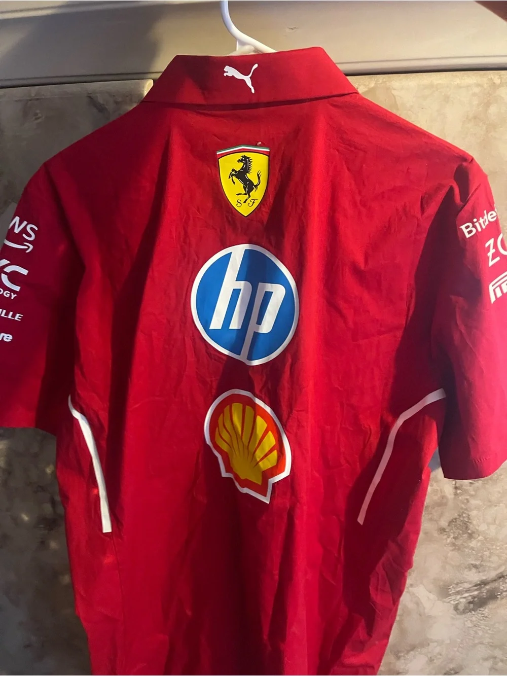 Puma Ferrari Red Team Polo Shirt Large NWT - Picture 2 of 5